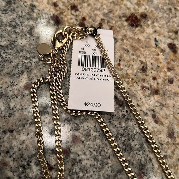 NWT Express Elegant Black and Gold Necklace with Lariat detail - Picture 7 of 11